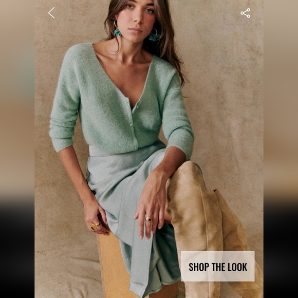 Sezane Dresses & Skirts - Sezane Sandy Midi Skirt in Sea Green